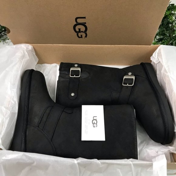 UGG Women’s Black Fur Lined Winter Boots Size 5 Brand New - Picture 2 of 8